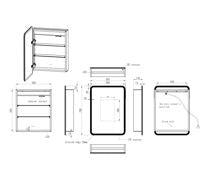 Bright 500mm 1 Door LED Mirrored Cabinet