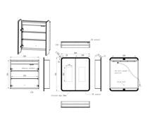 Bright 600mm 2 Door LED Mirrored Cabinet