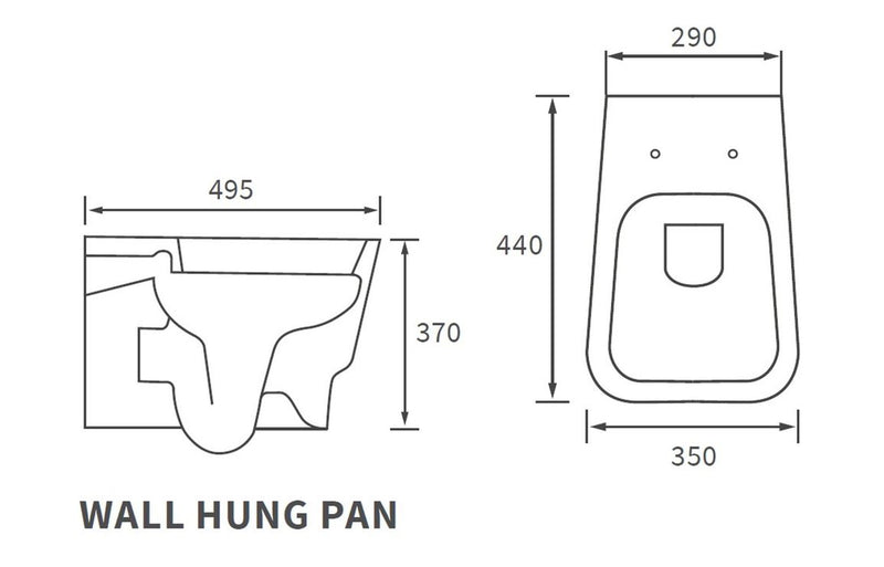 Profile Wall Hung Pan & Seat