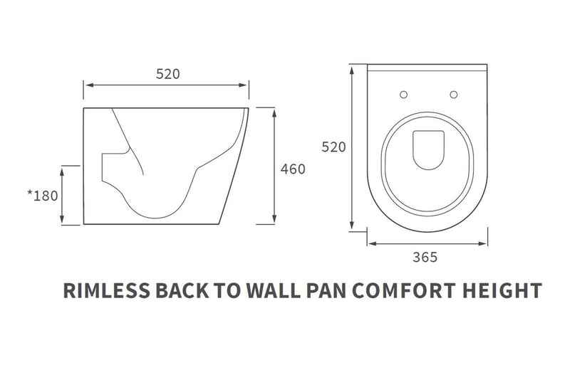 Craft Rimless Comfort Height BTW Pan & Seat