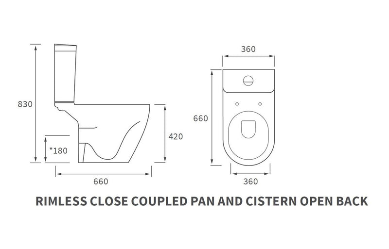 Craft Rimless Close Coupled Toilet