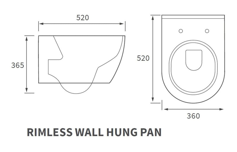 Craft Rimless Wall Hung Pan & Seat