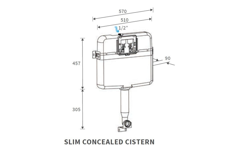 Slim Concealed Cistern