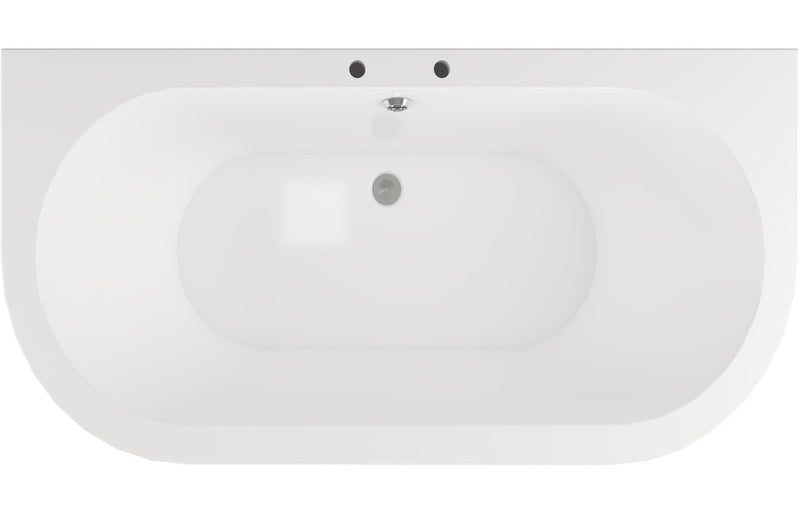 Traditional Back To Wall Freestanding Bath