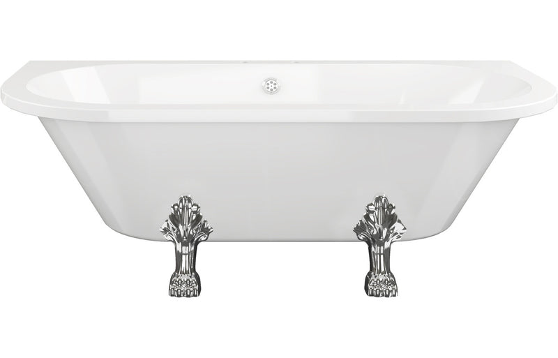 Traditional Back To Wall Freestanding Bath