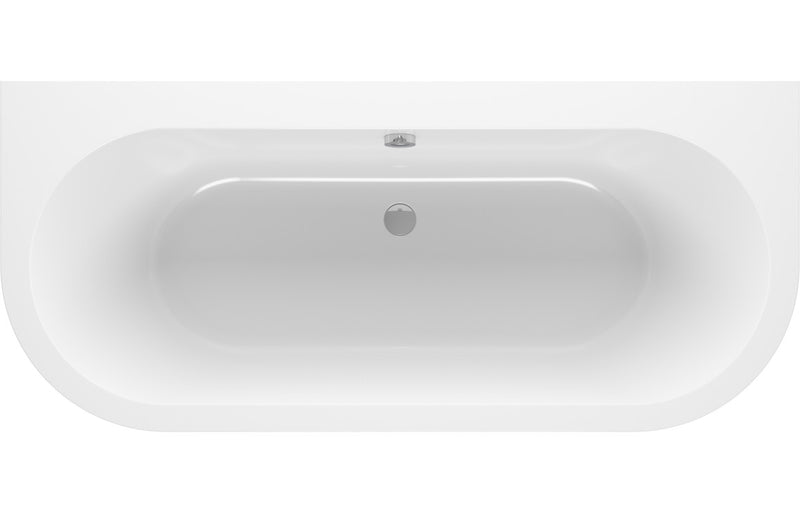 D Shaped Back To Wall Bath & Acyclic Panel