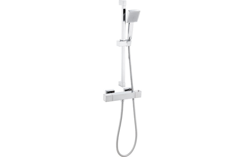 Square Cool Touch Thermostatic Bar Valve Shower & Riser