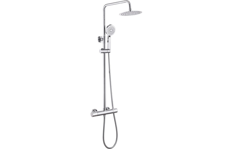 Curved Cool-Touch Thermostatic Mixer Shower - Chrome