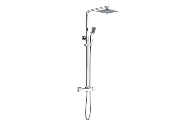 Square Thermostatic Rain Head Shower - Chrome