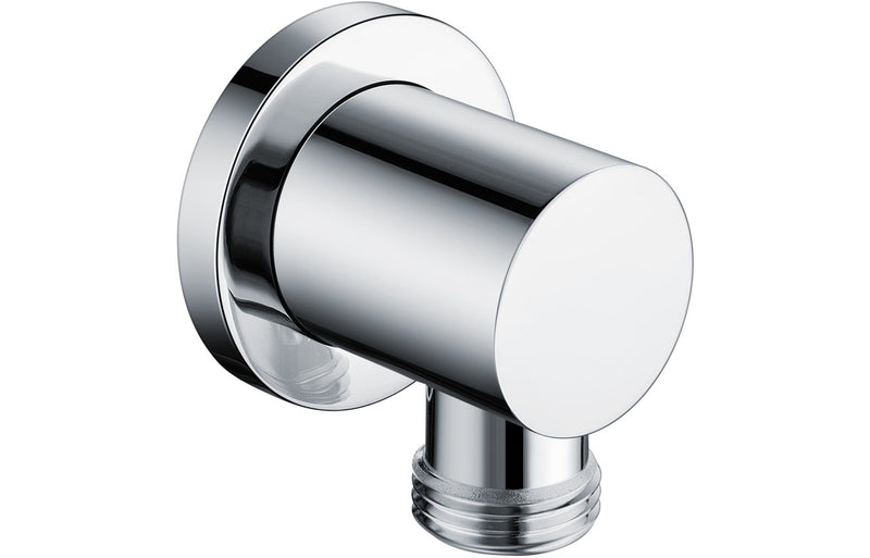 Round Wall Outlet Elbow - Chrome