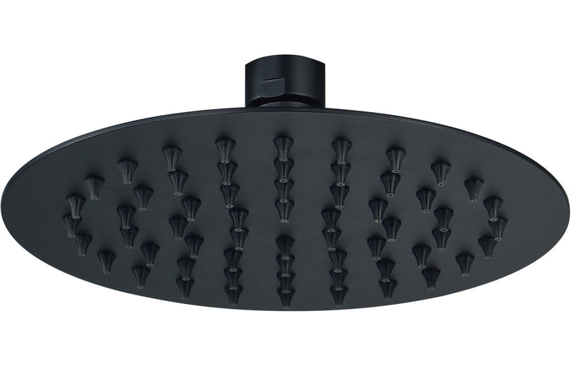 Matt Black 200mm Round Showerhead