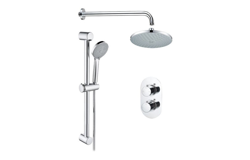 Round Concealed Shower Pack - Chrome