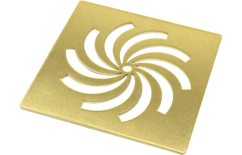 25mm Designer Shower Tray Waste Cover - Brushed Brass