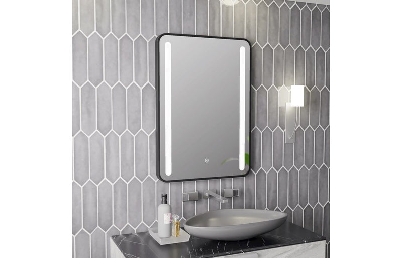 Strip LED Mirror - Black Edged