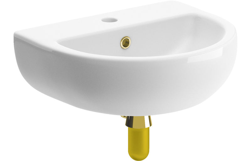 Milan Cloakroom Basin inc. Coloured Trap