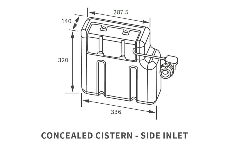 Ridley Side Feed Concealed Cistern