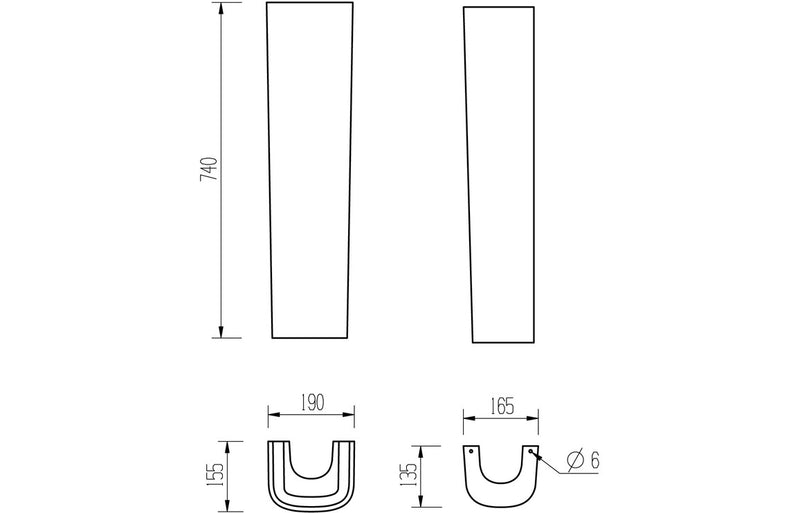 Profile/Tuscany 600mm Basin & Pedestal