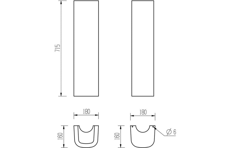 Elegant 555mm 1TH Basin & Full Pedestal