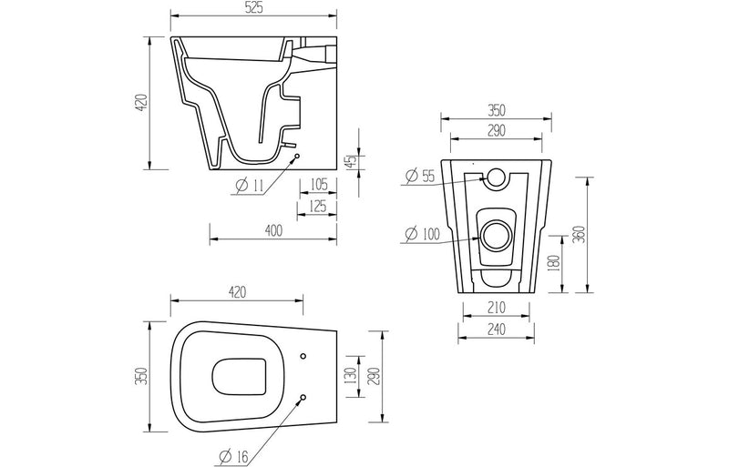 Profile BTW Pan & Seat