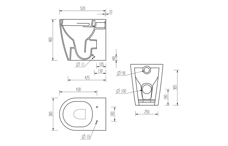 Craft Rimless BTW Pan & Seat