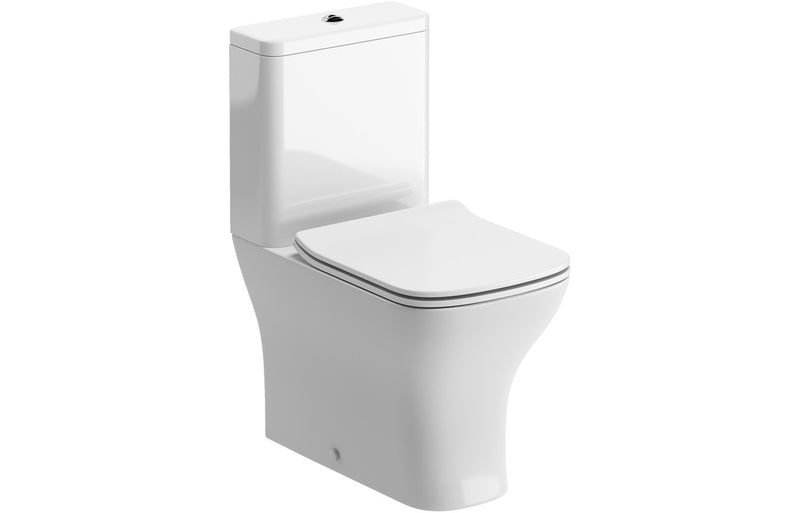 Oakwood Close Coupled Toilet - Closed Back, Short Projection