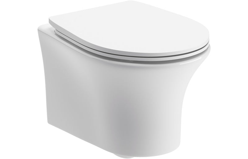 Sandy Rimless Wall Hung Pan & Seat