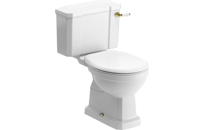 Sherwood Close Coupled Toilet - Brass Finish