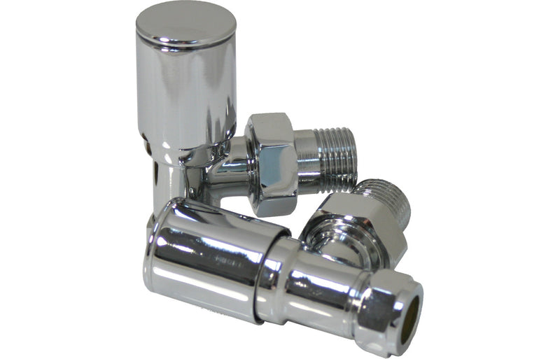 Angled Chrome Radiator Valves