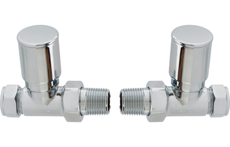 Straight Chrome Radiator Valves