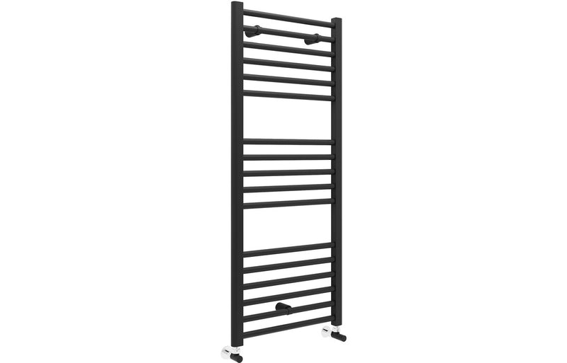 Matt Black Heated Towel Radiator H1200 W500