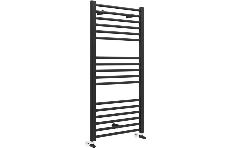 Matt Black Heated Towel Radiator H1200 W600