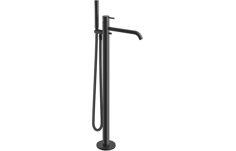 Vema Matt Black Maira Floor Standing Bath Filler