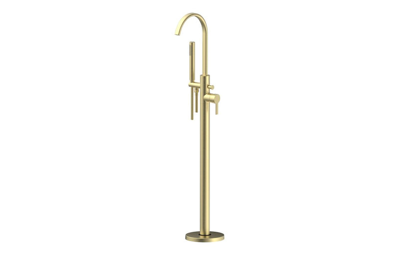 Oxford Floorstanding Bath Shower Mixer - Brushed Brass