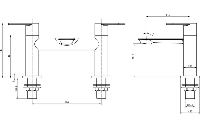 Alure Chrome Bath Filler