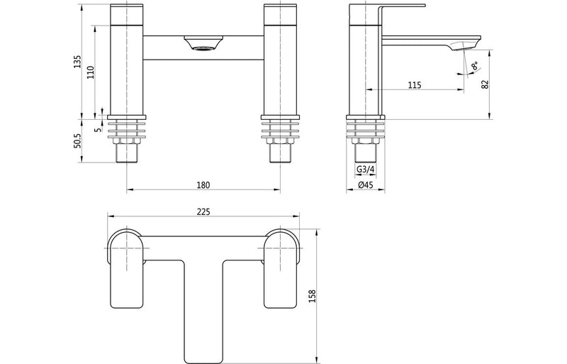 Bala Chrome Bath Filler