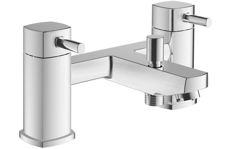 Square Chrome Bath Shower Mixer