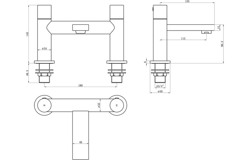 Rival Chrome Bath Filler