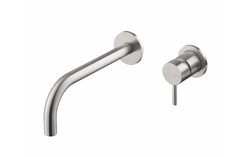 Vema Tiber Wall Mounted Basin Tap - Stainless Steel