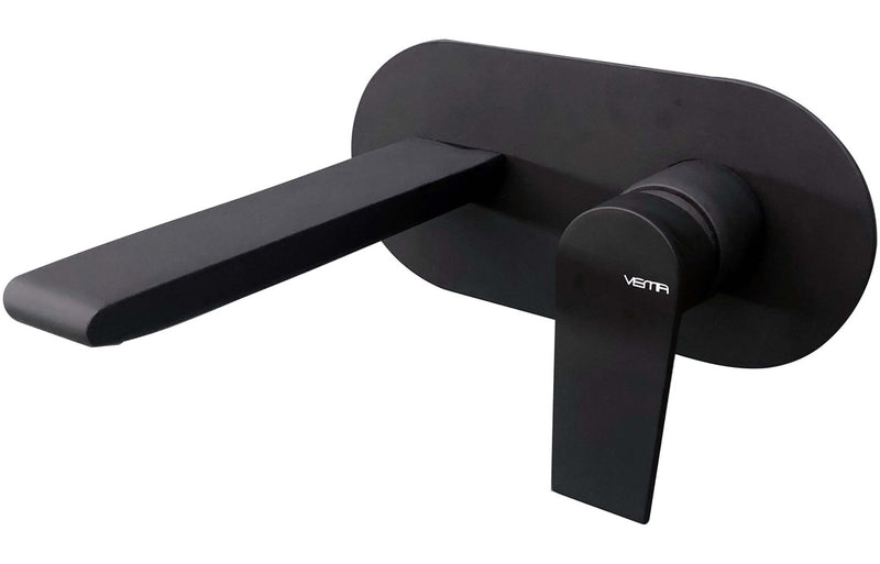 Vema Matt Black Timea Wall Mounted Basin Mixer