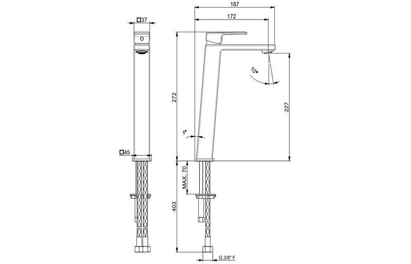 Vema Lys Tall Tap - Chrome