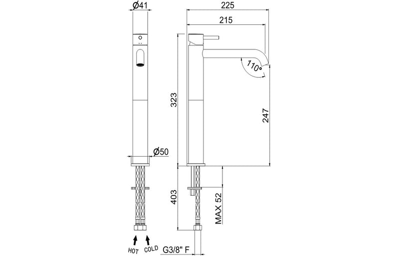 Vema Maira Tall Tap - Chrome