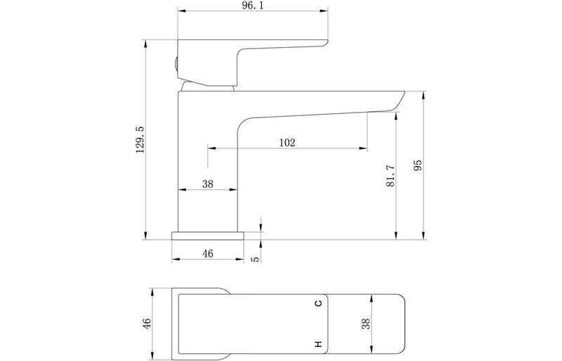 Berry Cloakroom Basin Mono Tap & Waste