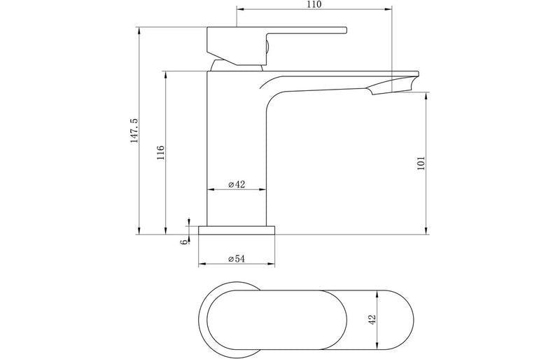 Alure Chrome Basin Mono Tap