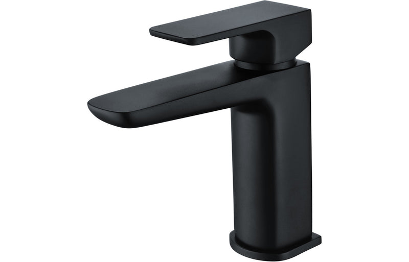 Berry Matt Black Basin Mono Tap & Waste