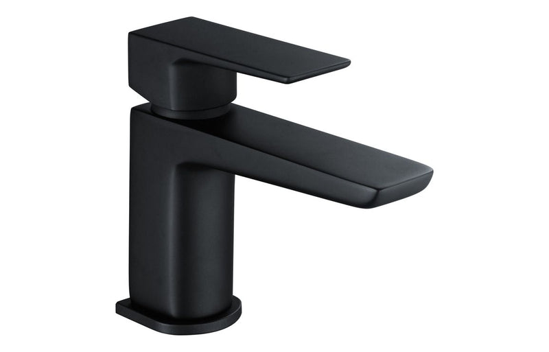 Berry Matt Black Cloakroom Basin Mono Tap & Waste