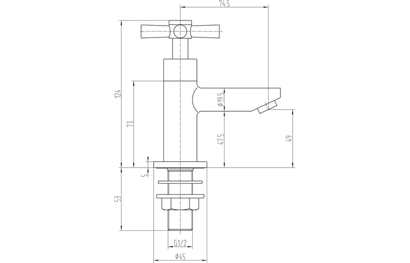 Cross Traditional Basin Taps