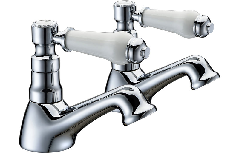 Traditional Lever Basin Pillar Taps