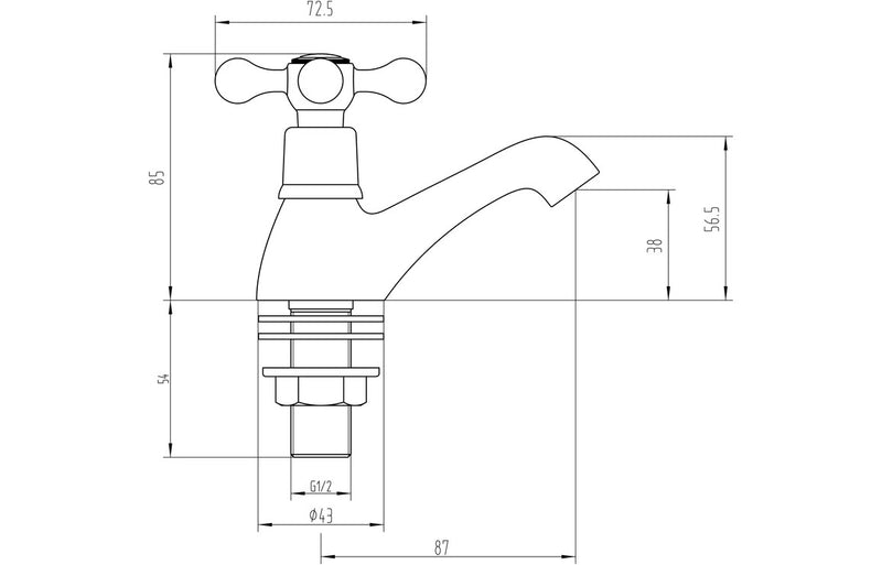 Alton Traditional Basin Pillar Taps