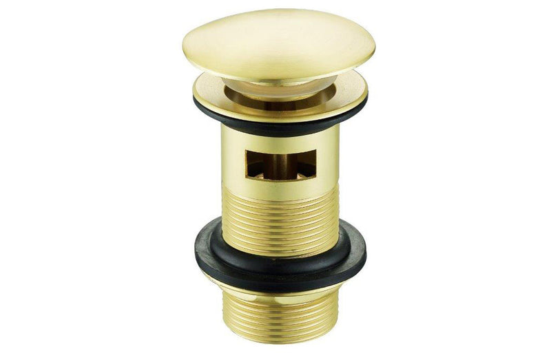 Brushed Brass Click Clack Basin Waste - Slotted