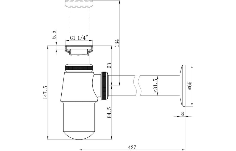 Chrome Bottle Trap